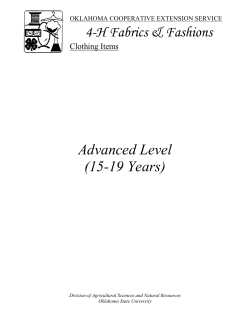 Advanced Level - Oklahoma 4-H