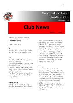 Issue 14 - Great Lakes United Football Club