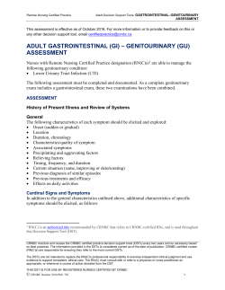 Gastrointestinal-genitourinary assessment