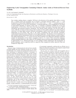 Engineering Cyclic Tetrapeptides Containing Chimeric Amino Acids