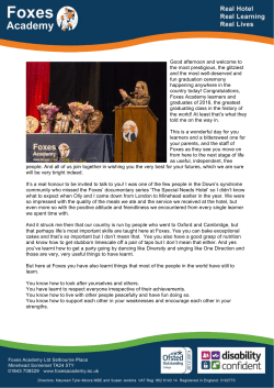 Sally Phillips - Foxes Academy