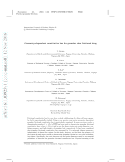 Geometry-dependent constitutive law for granular slow frictional drag