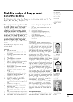 Stability design of long precast concrete beams