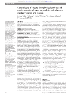 Comparisons of leisure-time physical activity and cardiorespiratory