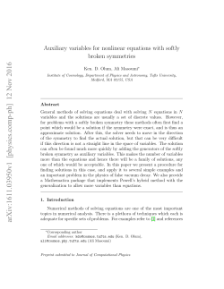 Auxiliary variables for nonlinear equations with softly broken