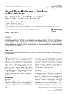 Keratosis Lichenoides Chronica