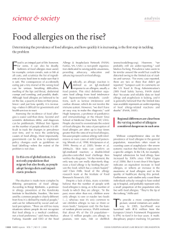 Food allergies on the rise?