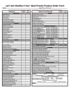 Order Form - Healthy Skin 4 You