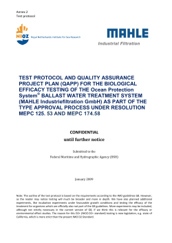Ecochlor Land based test protocol