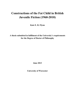 Constructions of the Fat Child in British Juvenile Fiction