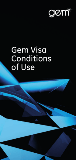 Gem Visa Conditions of Use