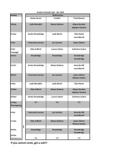 If you cannot come, get a sub!!!