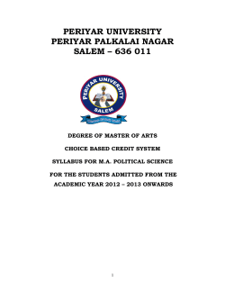 M.A Political Science