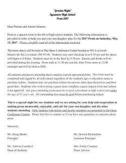 Prom Information Letter 2017