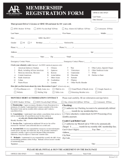 MEMBERSHIP REGISTRATION FORM
