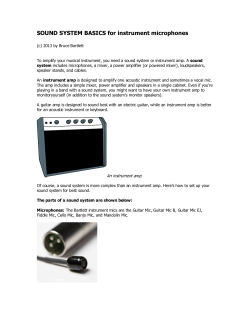 sound system basics instrument mics