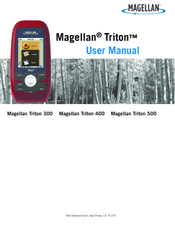 Magellan&reg; Triton&trade; User Manual