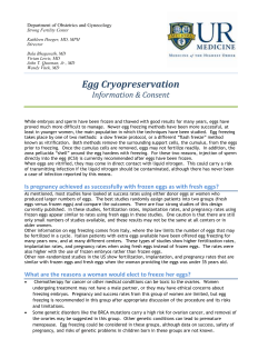Egg Cryopreservation