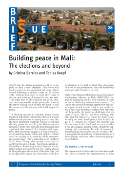 Building peace in Mali