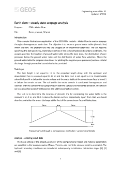 Earth dam &ndash; steady state seepage analysis