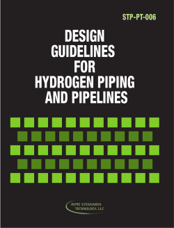 design guidelines for hydrogen piping and pipelines