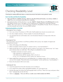 Checking Readability Level