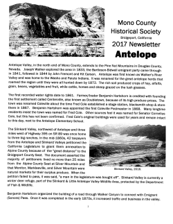 Antelope - Mono County Museum
