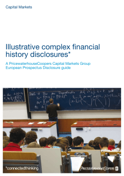 Illustrative complex financial history disclosures