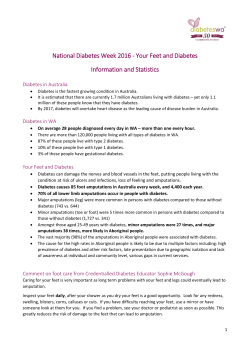 Information and statistics on foot health and diabetes