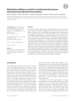 Metabolic pro&cent;ling as a tool for revealing Saccharomyces