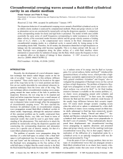 Circumferential creeping waves around a fluid