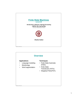 Finite State Machines