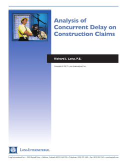 Analysis of Concurrent Delay on Construction