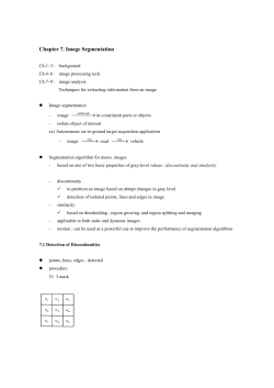 Chapter 7. Image Segmentation