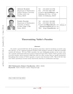 Theoremizing Yablo`s Paradox