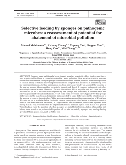 Selective feeding by sponges on pathogenic microbes: a