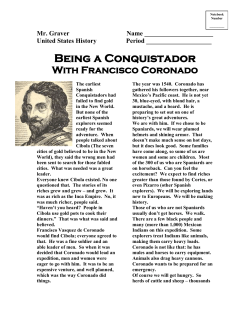 Being a Conquistador