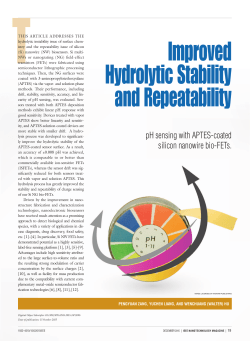 Improved Hydrolytic Stability and Repeatability