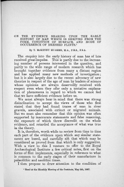 The enquiry into the early history of man has of late received great