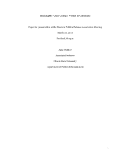 1 Breaking the “Crass Ceiling”: Women as Comedians Paper for