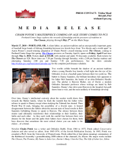 mediarelease - Portland Center Stage