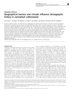 Geographical barriers and climate influence demographic