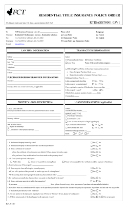 Title Insurance Policy Request Form