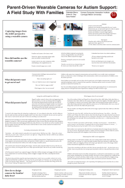 Parent-Driven Wearable Cameras for Autism Support: A Field Study