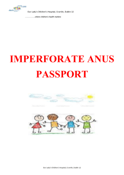 imperforate anus passport - Our Lady`s Children`s Hospital, Crumlin