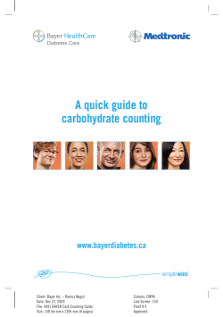 A quick guide to carbohydrate counting