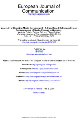 Communication European Journal of