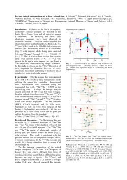 Barium isotopic compositions of ordinary chondrites. K. Misawa1,2