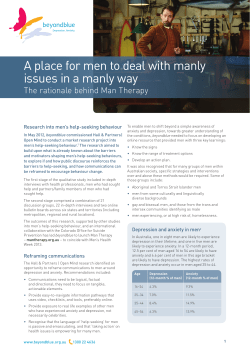 the rationale behind Man Therapy