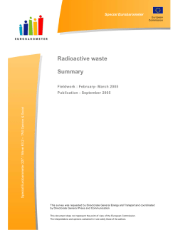 Radioactive waste Summary - European Commission